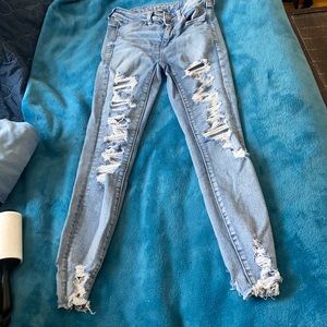 Ripped Skinny American Eagle Jeans